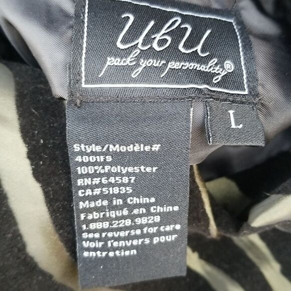 UbU Black Flocked Zebra Print Jacket Gold Metallic Size Large - Picture 4 of 6